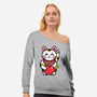 Neko Valentines-Womens-Off Shoulder-Sweatshirt-krisren28