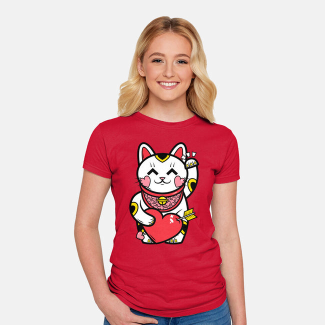 Neko Valentines-Womens-Fitted-Tee-krisren28