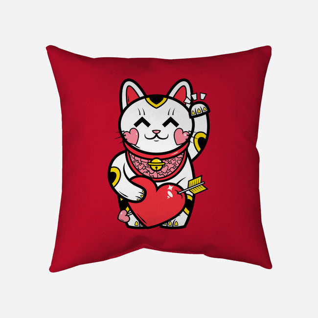 Neko Valentines-None-Removable Cover-Throw Pillow-krisren28