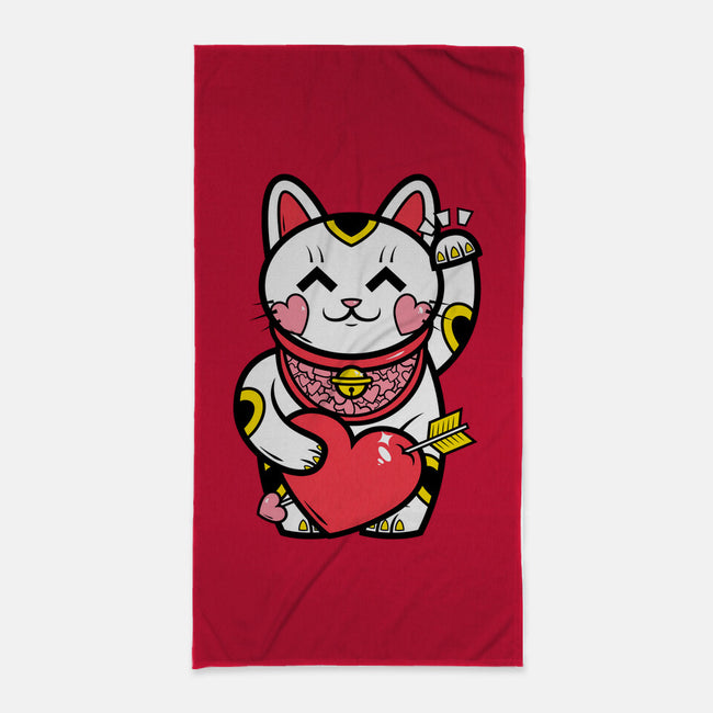 Neko Valentines-None-Beach-Towel-krisren28