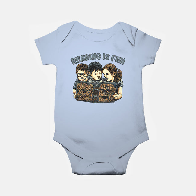 Reading Is Fun For Us-Baby-Basic-Onesie-momma_gorilla