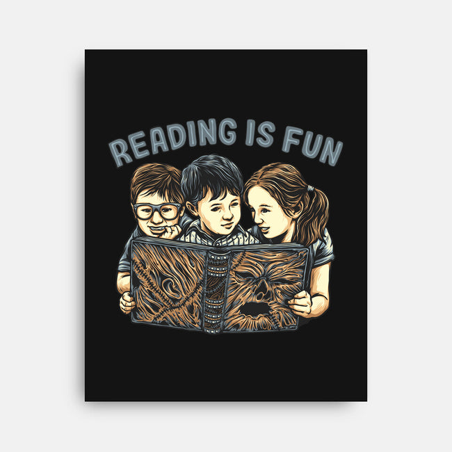 Reading Is Fun For Us-None-Stretched-Canvas-momma_gorilla