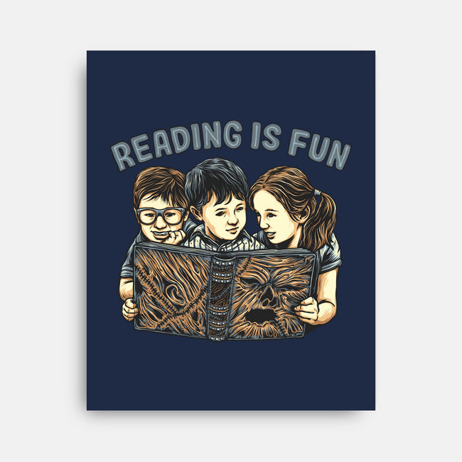 Reading Is Fun For Us-None-Stretched-Canvas-momma_gorilla