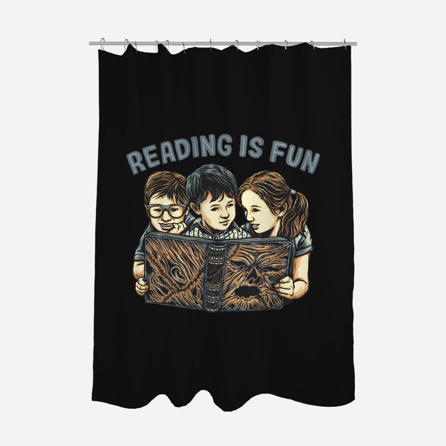 Reading Is Fun For Us-None-Polyester-Shower Curtain-momma_gorilla