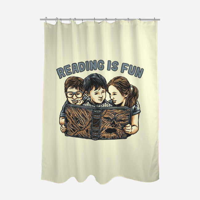 Reading Is Fun For Us-None-Polyester-Shower Curtain-momma_gorilla