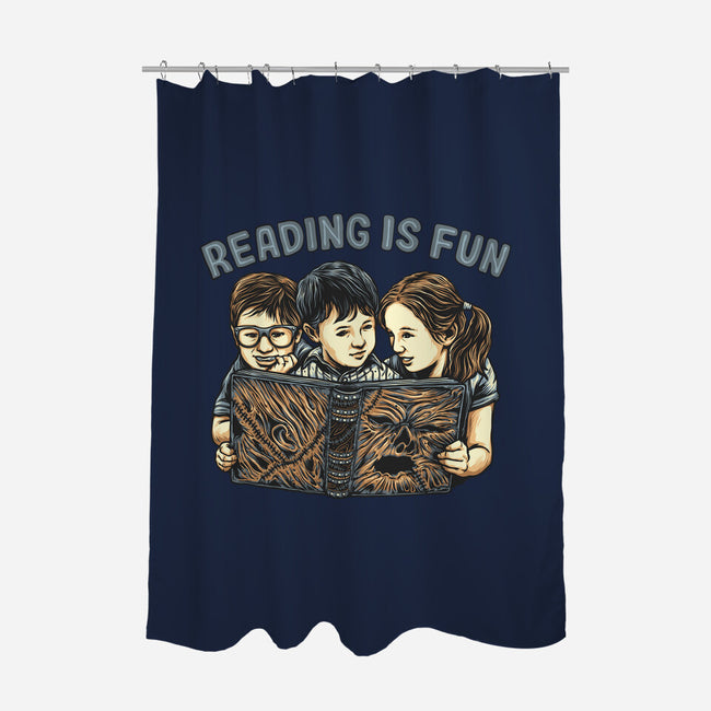 Reading Is Fun For Us-None-Polyester-Shower Curtain-momma_gorilla