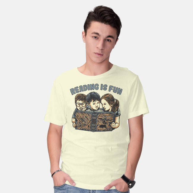 Reading Is Fun For Us-Mens-Basic-Tee-momma_gorilla