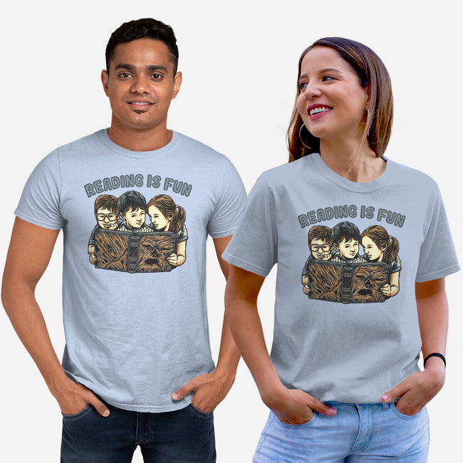 Reading Is Fun For Us-Unisex-Basic-Tee-momma_gorilla