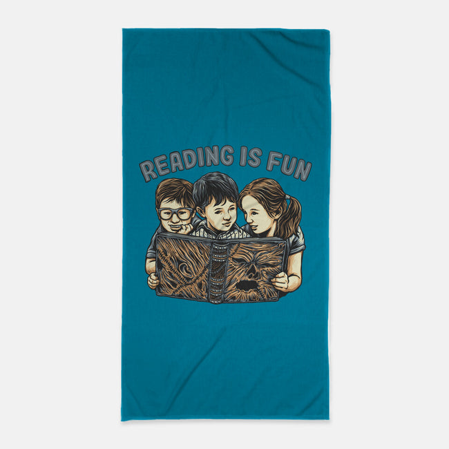 Reading Is Fun For Us-None-Beach-Towel-momma_gorilla