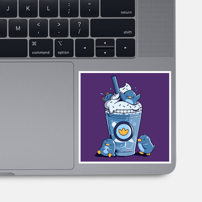 Penguin Iced Coffee-None-Glossy-Sticker-tobefonseca