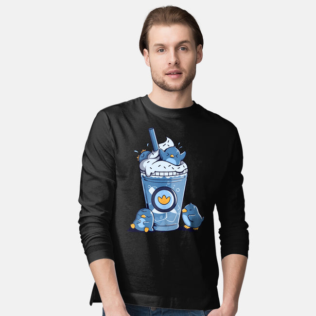 Penguin Iced Coffee-Mens-Long Sleeved-Tee-tobefonseca