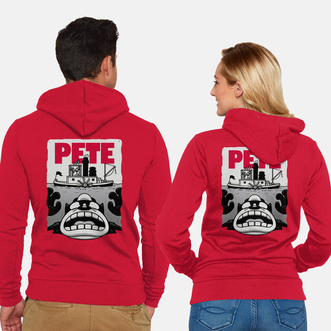 Pete-Unisex-Zip-Up-Sweatshirt-Raffiti