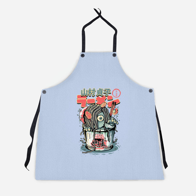 Sadako Yurei Noodles-Unisex-Kitchen-Apron-demonigote