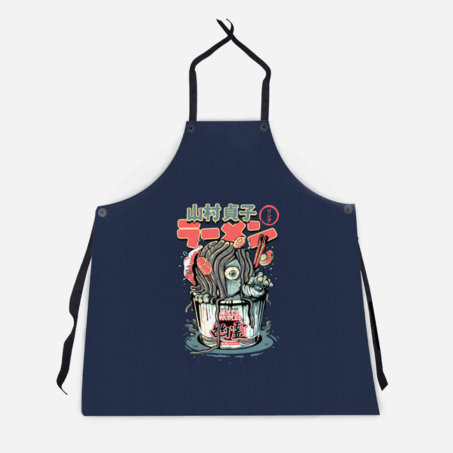 Sadako Yurei Noodles-Unisex-Kitchen-Apron-demonigote