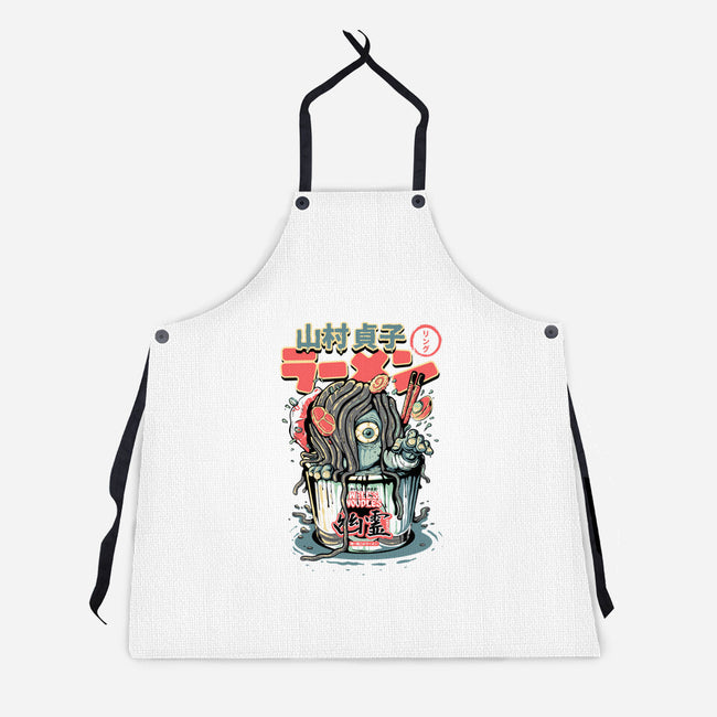 Sadako Yurei Noodles-Unisex-Kitchen-Apron-demonigote