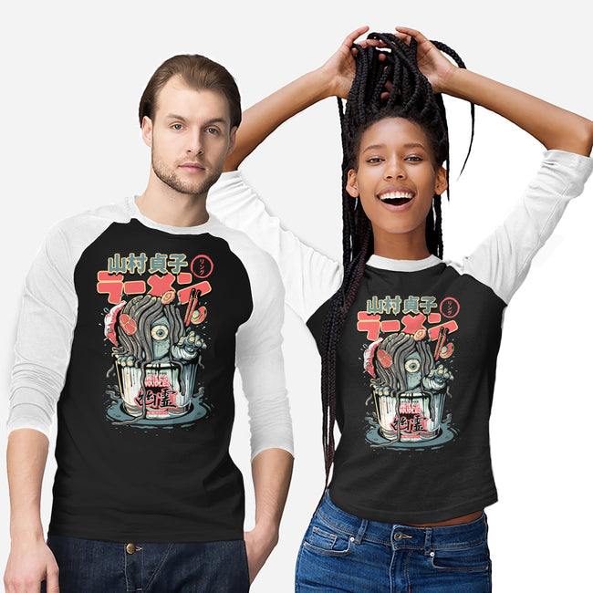 Sadako Yurei Noodles-Unisex-Baseball-Tee-demonigote