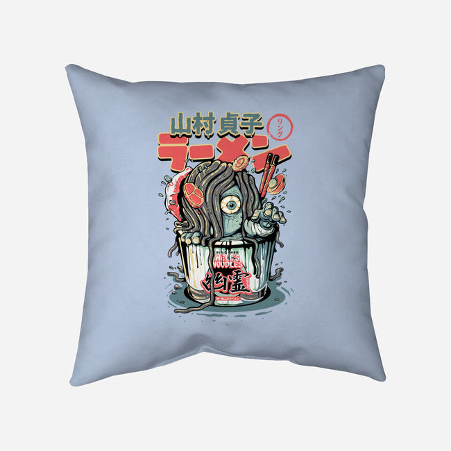 Sadako Yurei Noodles-None-Removable Cover-Throw Pillow-demonigote