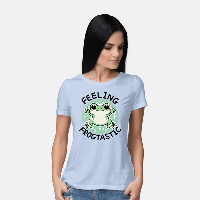 Feeling Frogtastic-Womens-Basic-Tee-fanfreak1