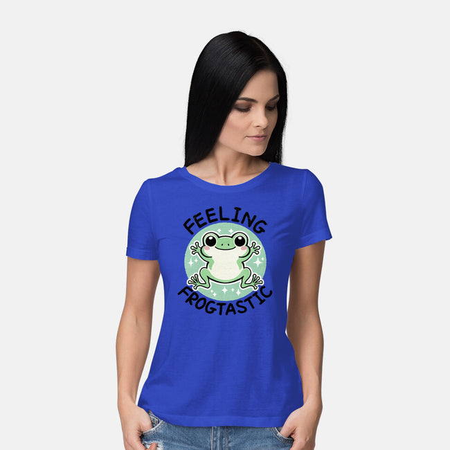 Feeling Frogtastic-Womens-Basic-Tee-fanfreak1