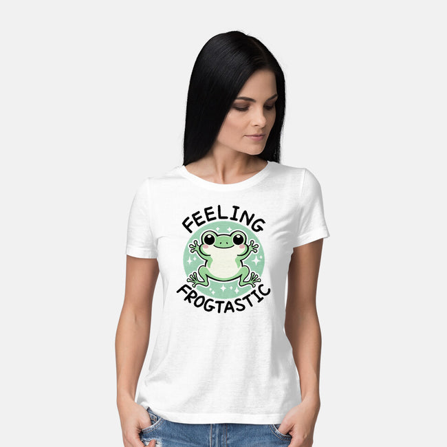 Feeling Frogtastic-Womens-Basic-Tee-fanfreak1