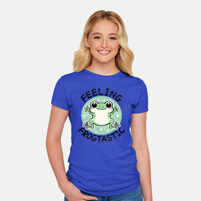 Feeling Frogtastic-Womens-Fitted-Tee-fanfreak1