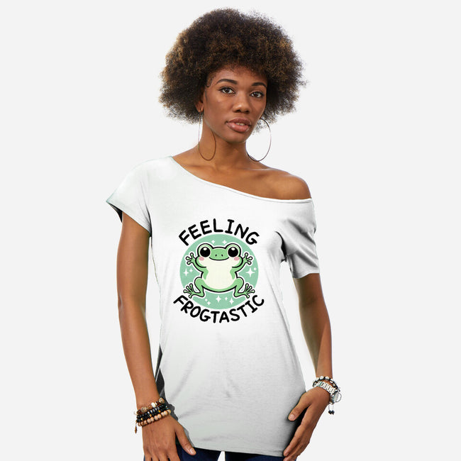 Feeling Frogtastic-Womens-Off Shoulder-Tee-fanfreak1