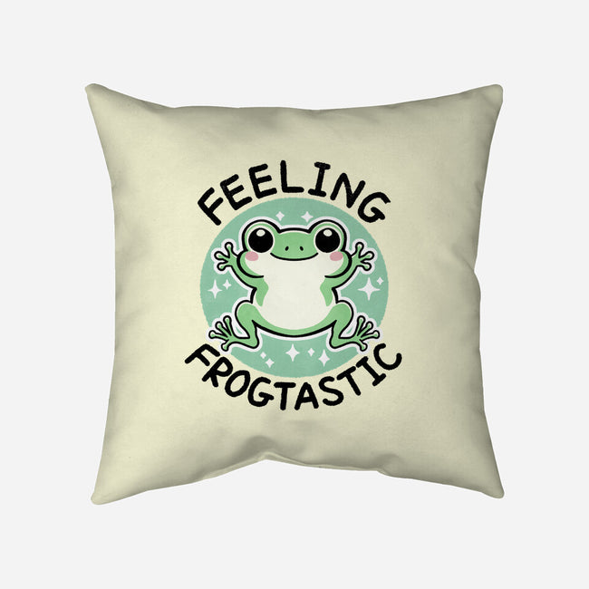 Feeling Frogtastic-None-Removable Cover-Throw Pillow-fanfreak1