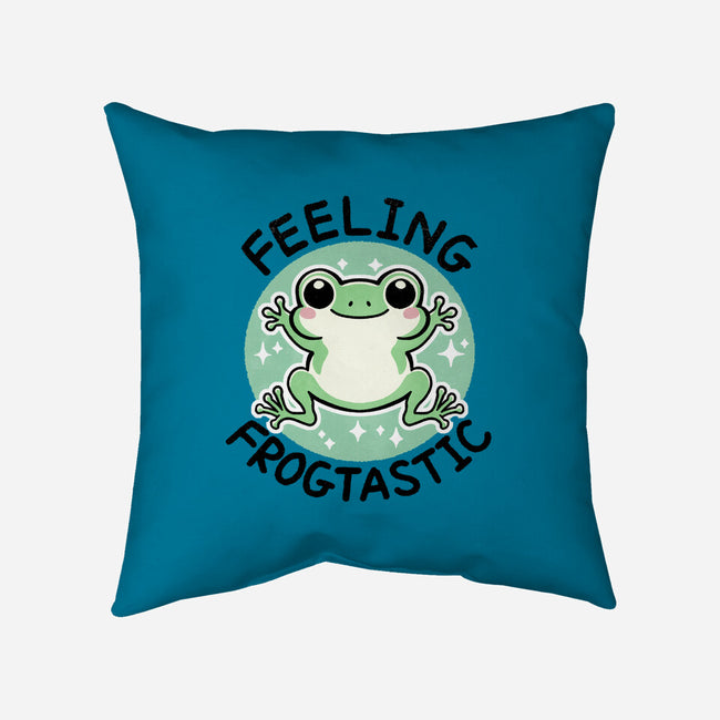 Feeling Frogtastic-None-Removable Cover-Throw Pillow-fanfreak1