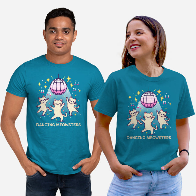 Dancing Meowsters-Unisex-Basic-Tee-fanfreak1