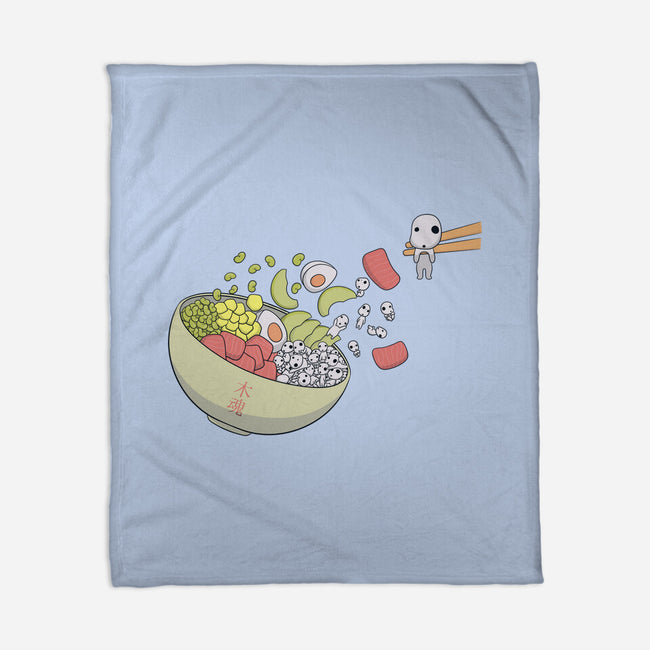 Kodama Poke-None-Fleece-Blanket-Claudia