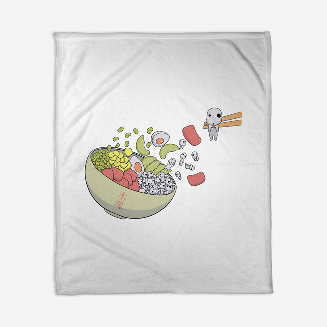 Kodama Poke-None-Fleece-Blanket-Claudia