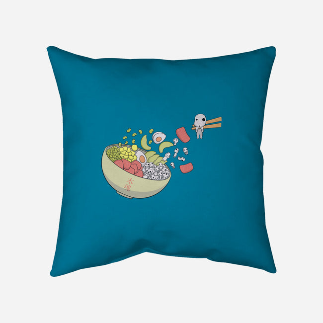 Kodama Poke-None-Removable Cover-Throw Pillow-Claudia