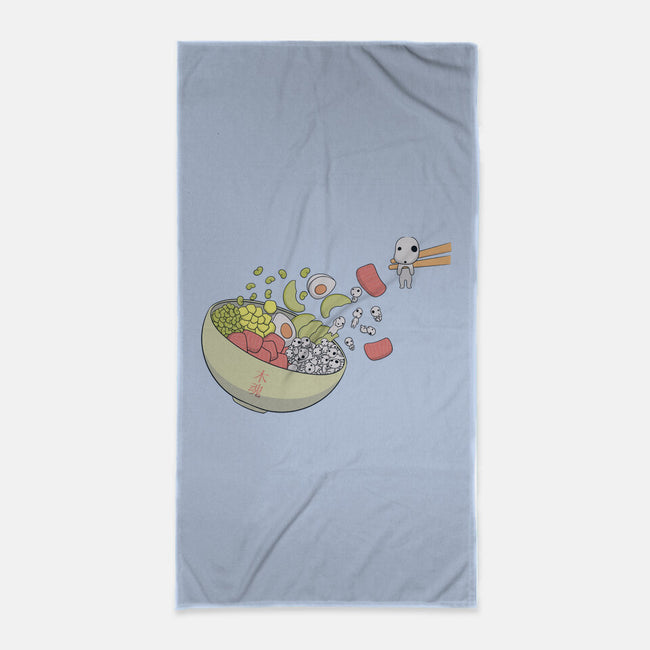 Kodama Poke-None-Beach-Towel-Claudia