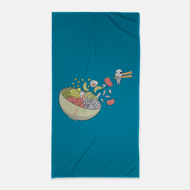 Kodama Poke-None-Beach-Towel-Claudia