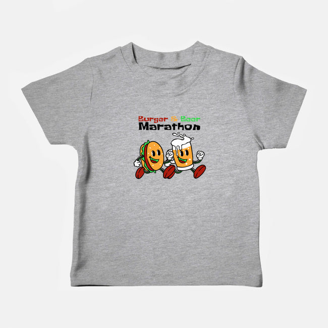 Burger And Beer Marathon-Baby-Basic-Tee-naomori