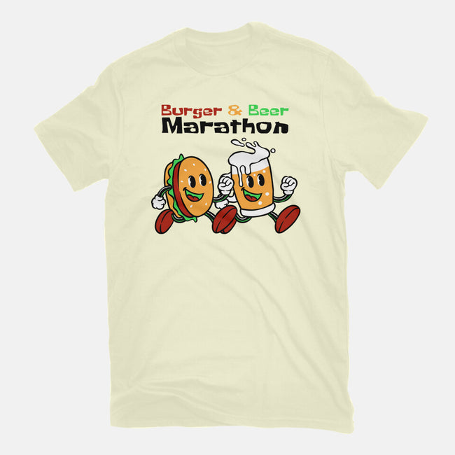 Burger And Beer Marathon-Mens-Basic-Tee-naomori