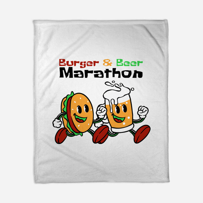 Burger And Beer Marathon-None-Fleece-Blanket-naomori