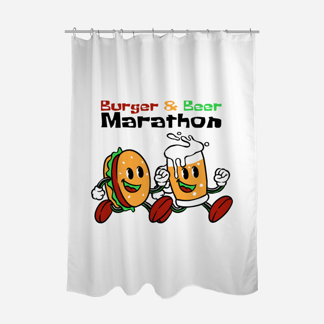 Burger And Beer Marathon-None-Polyester-Shower Curtain-naomori