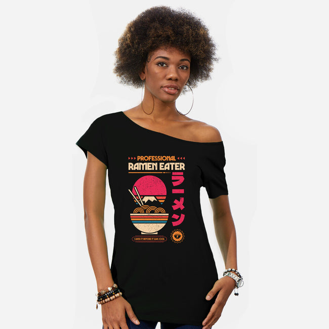 Professional Ramen Eater-Womens-Off Shoulder-Tee-sachpica