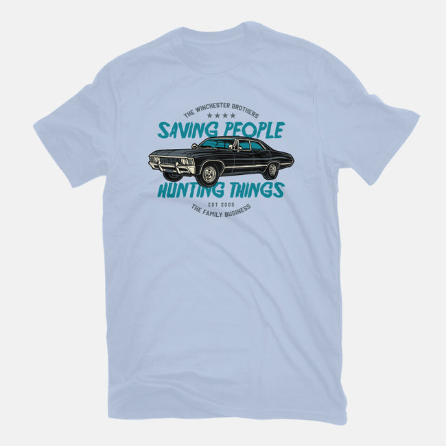 Saving People And Hunting Things-Mens-Premium-Tee-gorillafamstudio