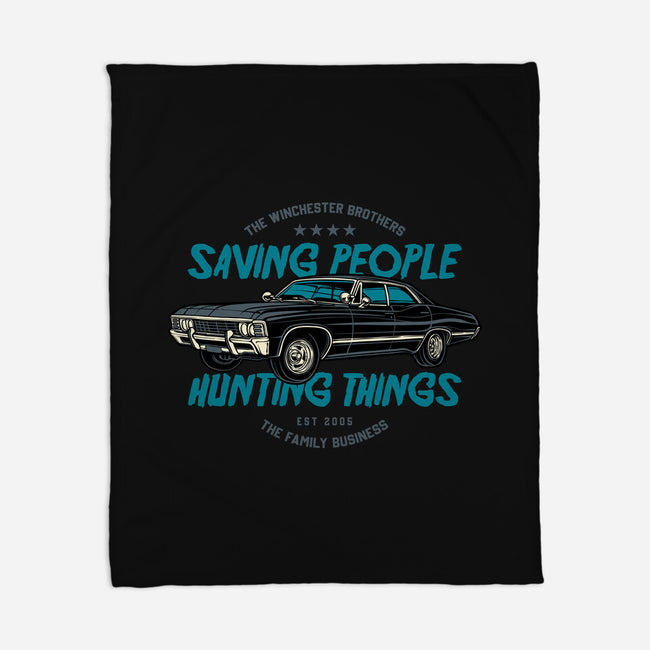 Saving People And Hunting Things-None-Fleece-Blanket-gorillafamstudio