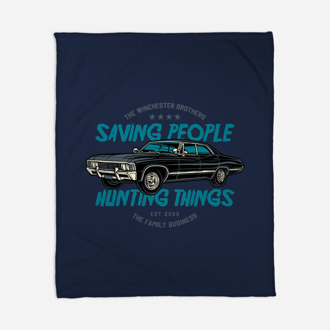 Saving People And Hunting Things-None-Fleece-Blanket-gorillafamstudio