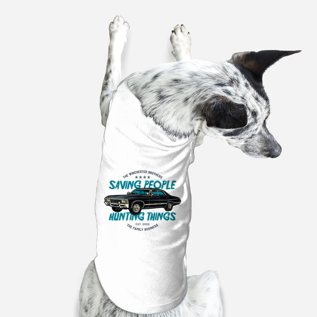 Saving People And Hunting Things-Dog-Basic-Pet Tank-gorillafamstudio