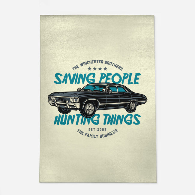 Saving People And Hunting Things-None-Outdoor-Rug-gorillafamstudio