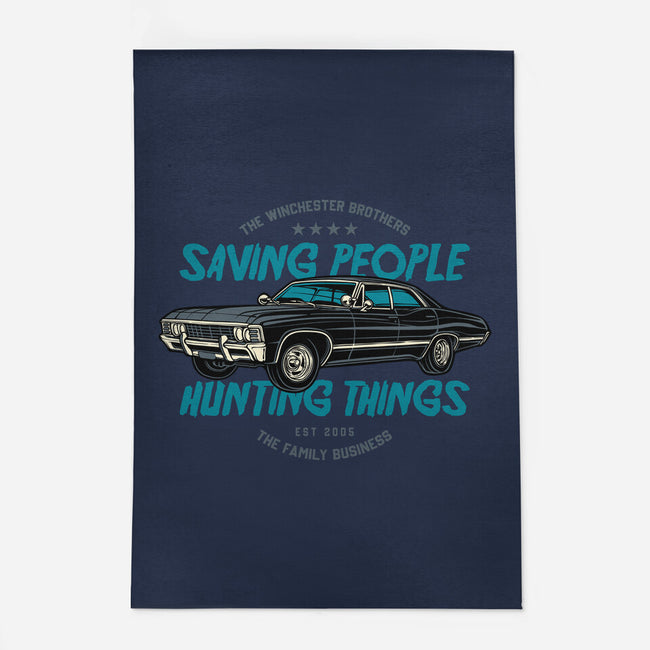 Saving People And Hunting Things-None-Outdoor-Rug-gorillafamstudio