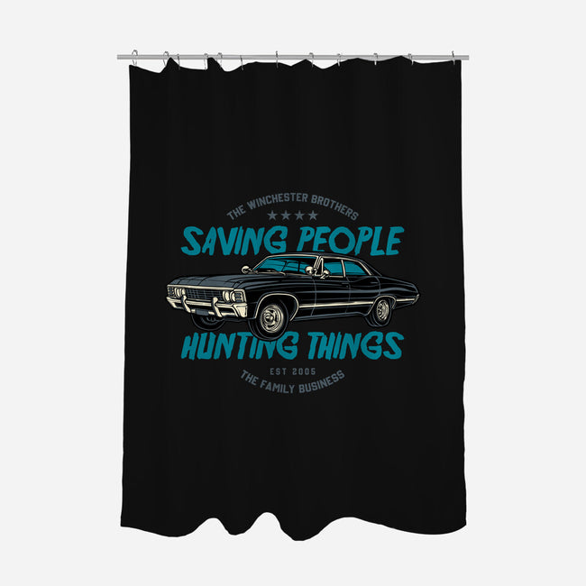 Saving People And Hunting Things-None-Polyester-Shower Curtain-gorillafamstudio