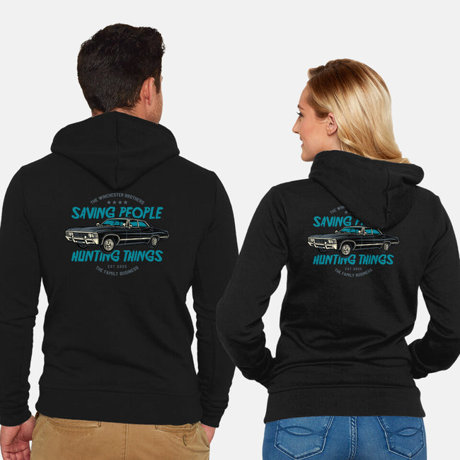 Saving People And Hunting Things-Unisex-Zip-Up-Sweatshirt-gorillafamstudio