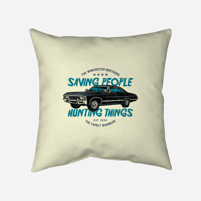 Saving People And Hunting Things-None-Removable Cover-Throw Pillow-gorillafamstudio