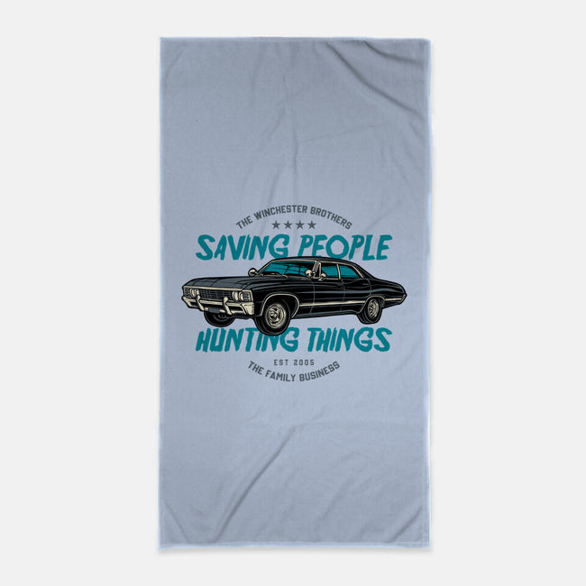 Saving People And Hunting Things-None-Beach-Towel-gorillafamstudio