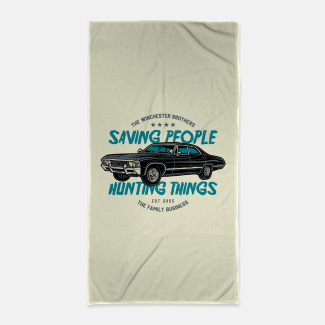 Saving People And Hunting Things-None-Beach-Towel-gorillafamstudio